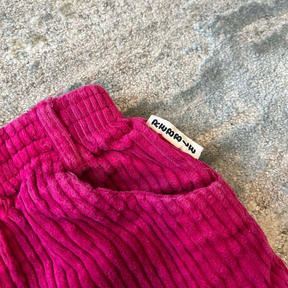 Vintage Rebel Wide Whale Pink Cord Pants 12 Months - Picture 4 of 10